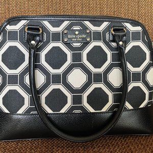 Lot of 3 Authentic Designer Kate Spade Handbags / Satchels / Purses! Black/Cream